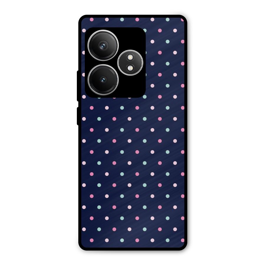 Colorful Dots Pattern Metal Back Case for Realme GT 6T