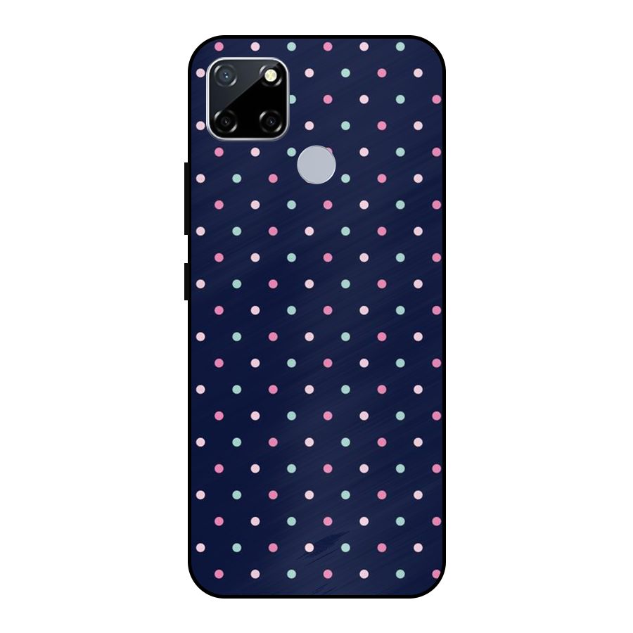 Colorful Dots Pattern Metal Back Case for Realme Narzo 20