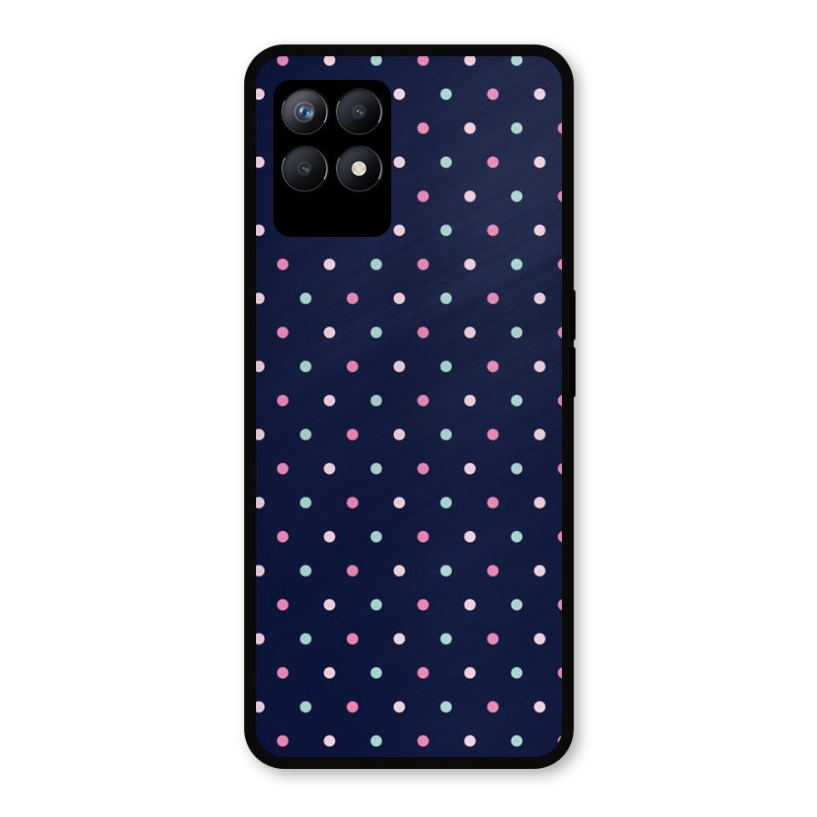 Colorful Dots Pattern Metal Back Case for Realme Narzo 50