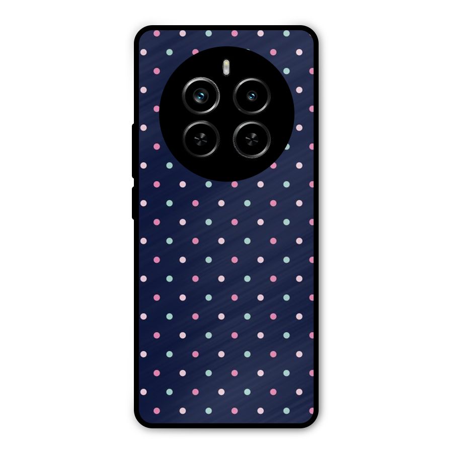 Colorful Dots Pattern Metal Back Case for Realme P1 Pro
