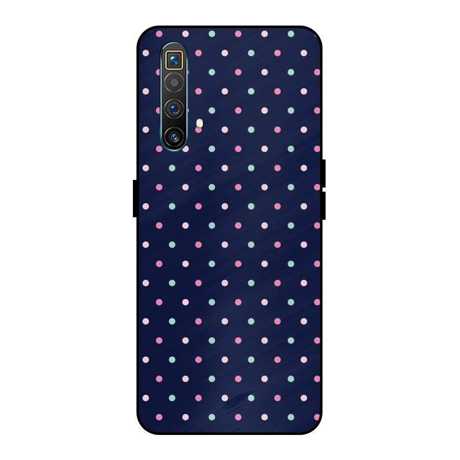 Colorful Dots Pattern Metal Back Case for Realme X3