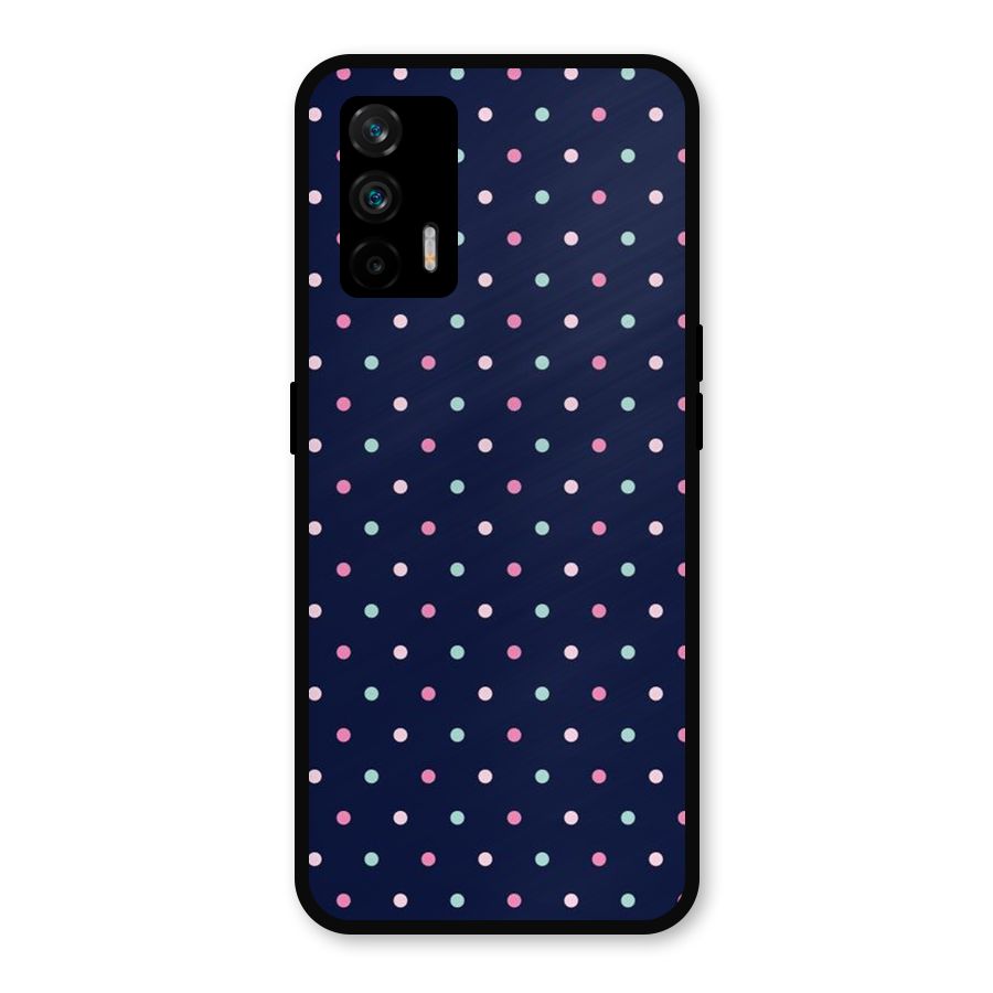 Colorful Dots Pattern Metal Back Case for Realme X7 Max