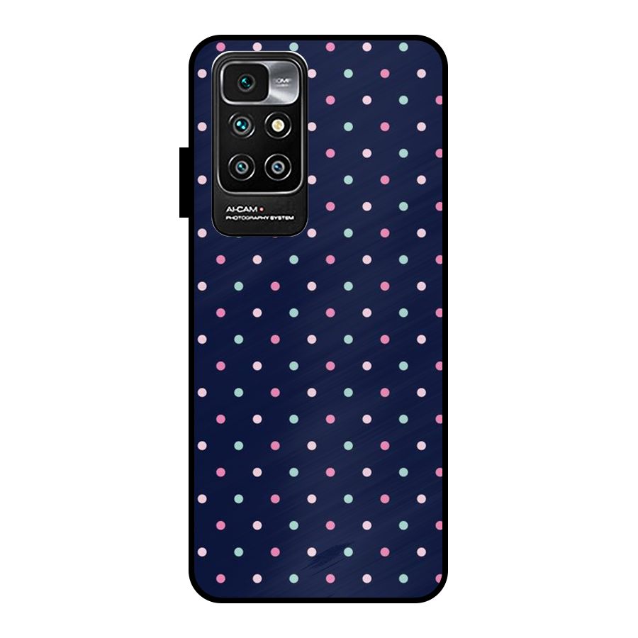 Colorful Dots Pattern Metal Back Case for Redmi 10 Prime