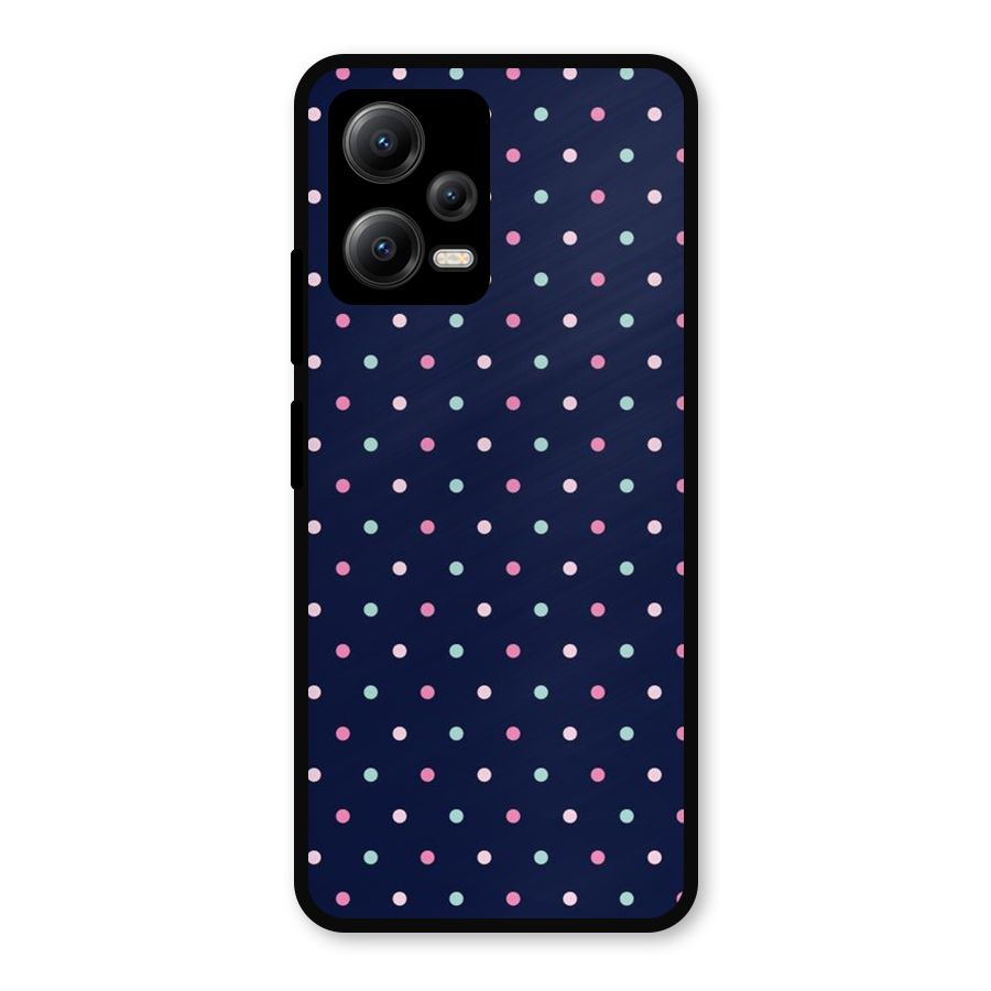 Colorful Dots Pattern Metal Back Case for Redmi Note 12 5G
