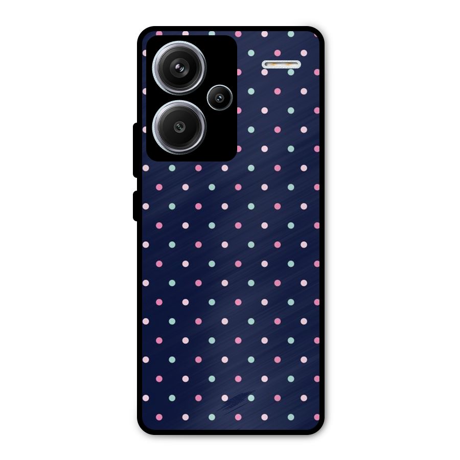 Colorful Dots Pattern Metal Back Case for Redmi Note 13 Pro Plus
