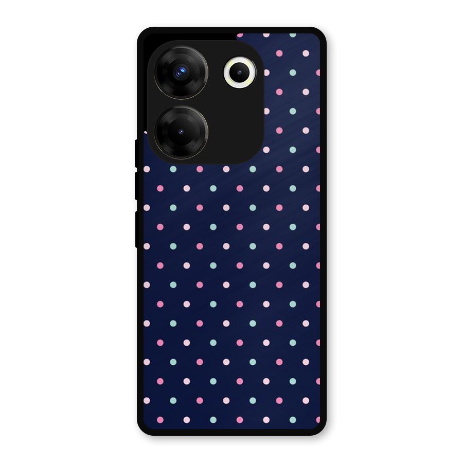 Colorful Dots Pattern Metal Back Case for Tecno Camon 20
