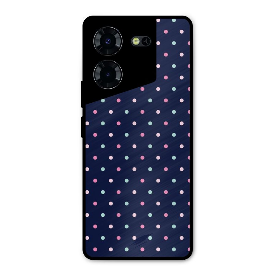 Colorful Dots Pattern Metal Back Case for Tecno Pova 5 Pro 5G