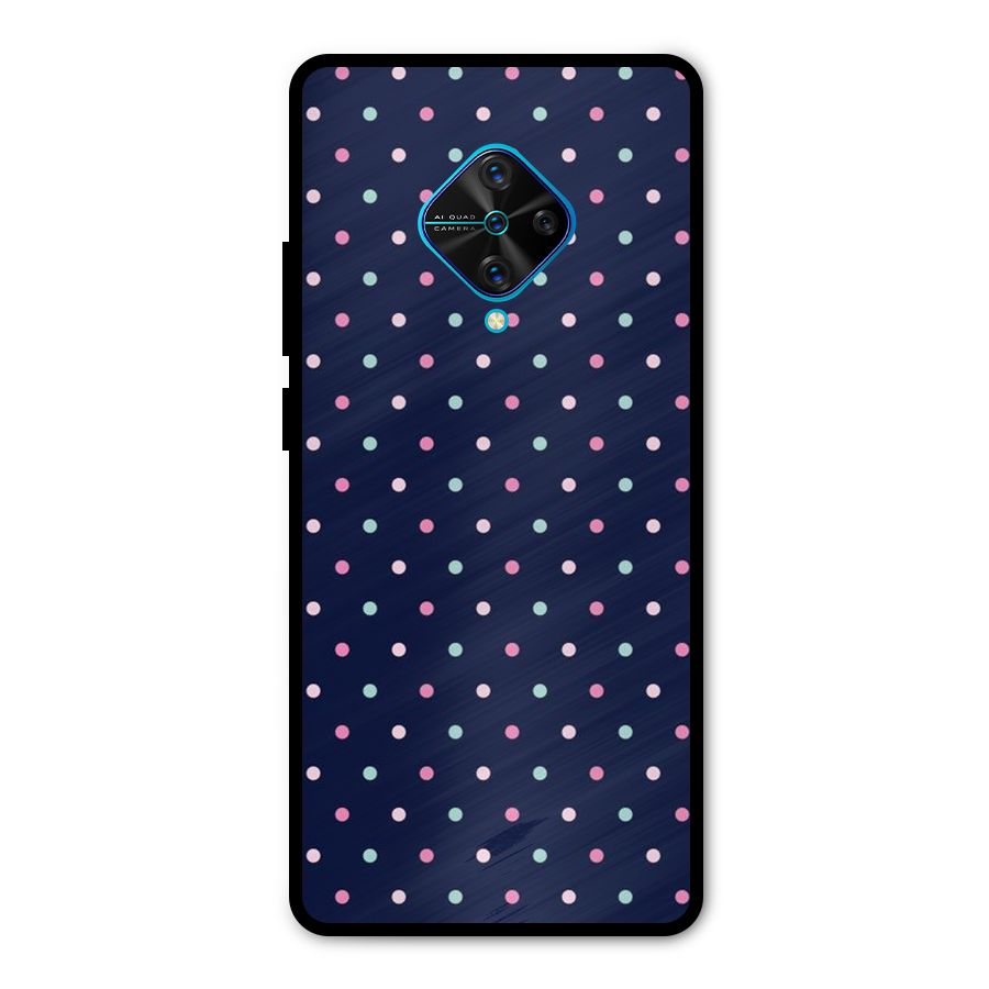 Colorful Dots Pattern Metal Back Case for Vivo S1 Pro