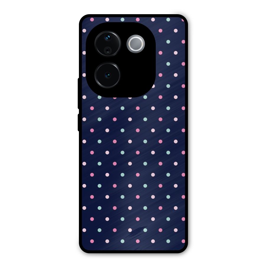 Colorful Dots Pattern Metal Back Case for Vivo T3 Pro