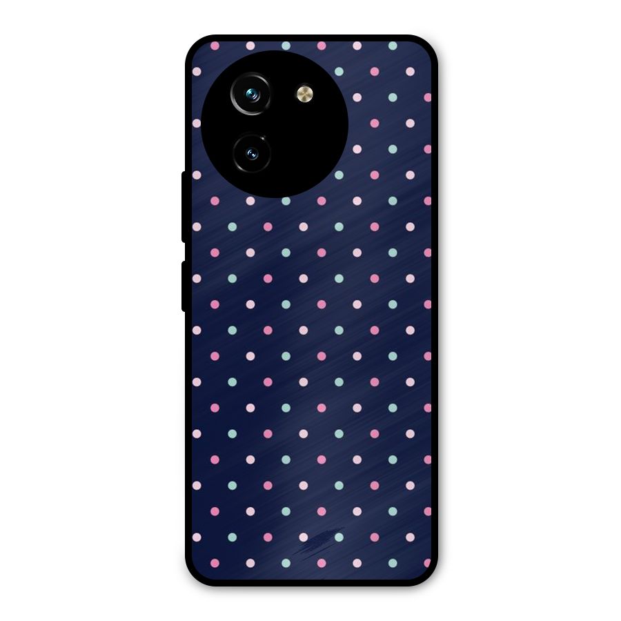 Colorful Dots Pattern Metal Back Case for Vivo T3x