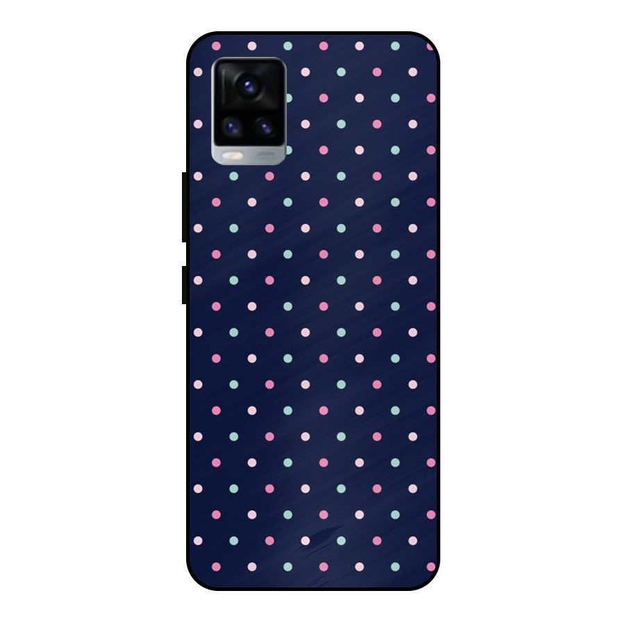 Colorful Dots Pattern Metal Back Case for Vivo V20 2021