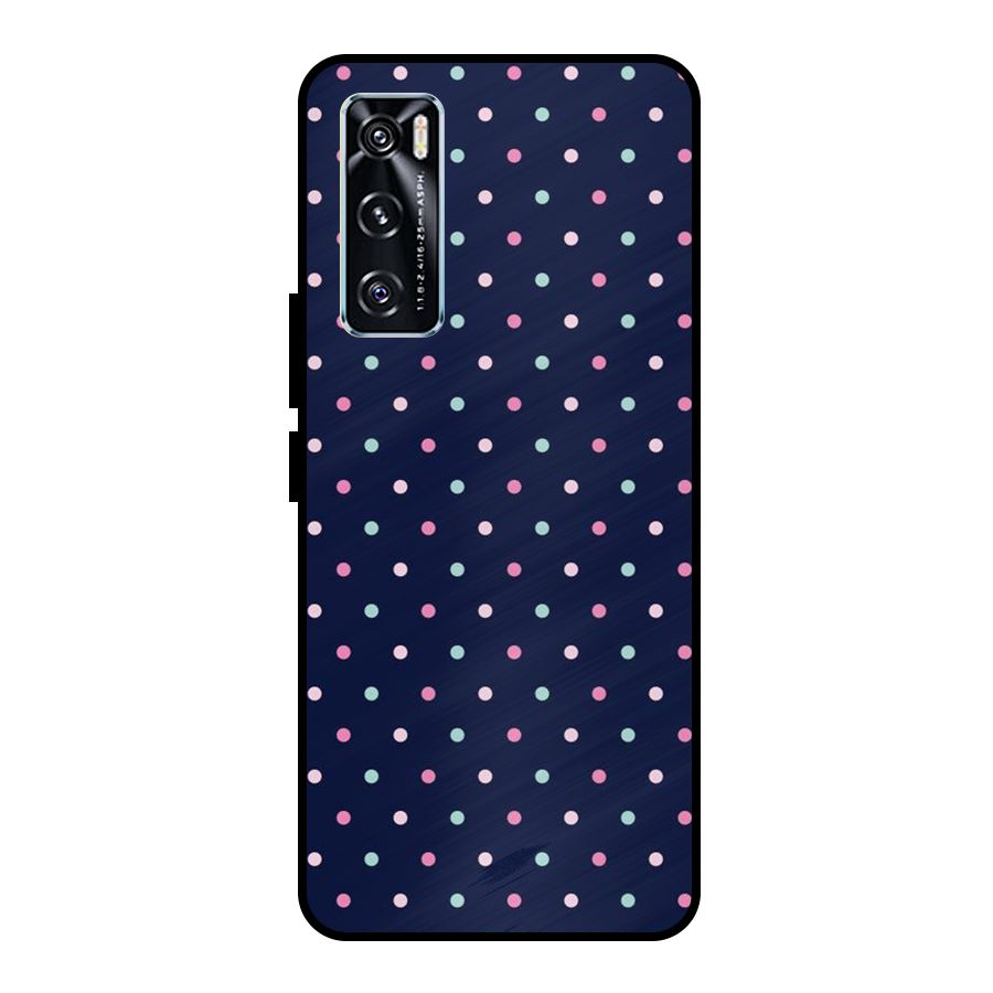 Colorful Dots Pattern Metal Back Case for Vivo V20 SE