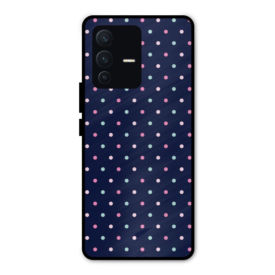 Colorful Dots Pattern Metal Back Case for Vivo V23 Pro