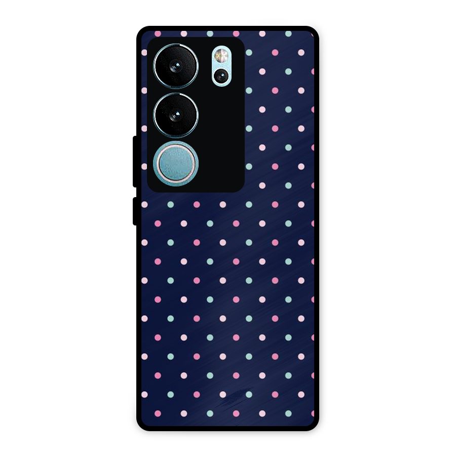 Colorful Dots Pattern Metal Back Case for Vivo V29