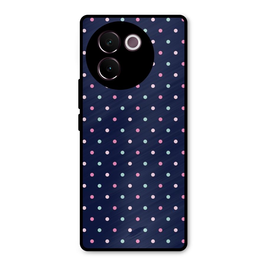 Colorful Dots Pattern Metal Back Case for Vivo V30e