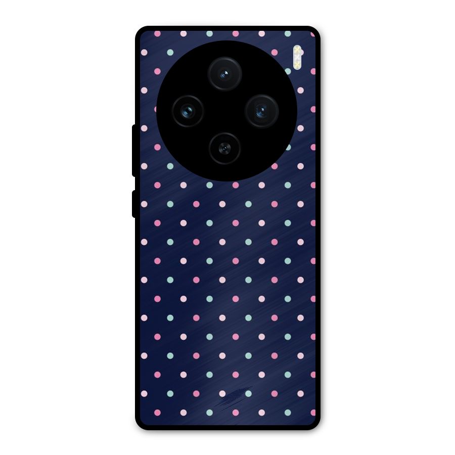 Colorful Dots Pattern Metal Back Case for Vivo X100