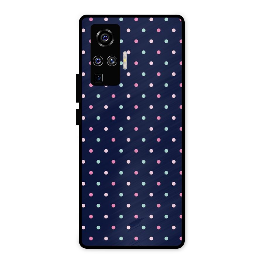 Colorful Dots Pattern Metal Back Case for Vivo X50 Pro