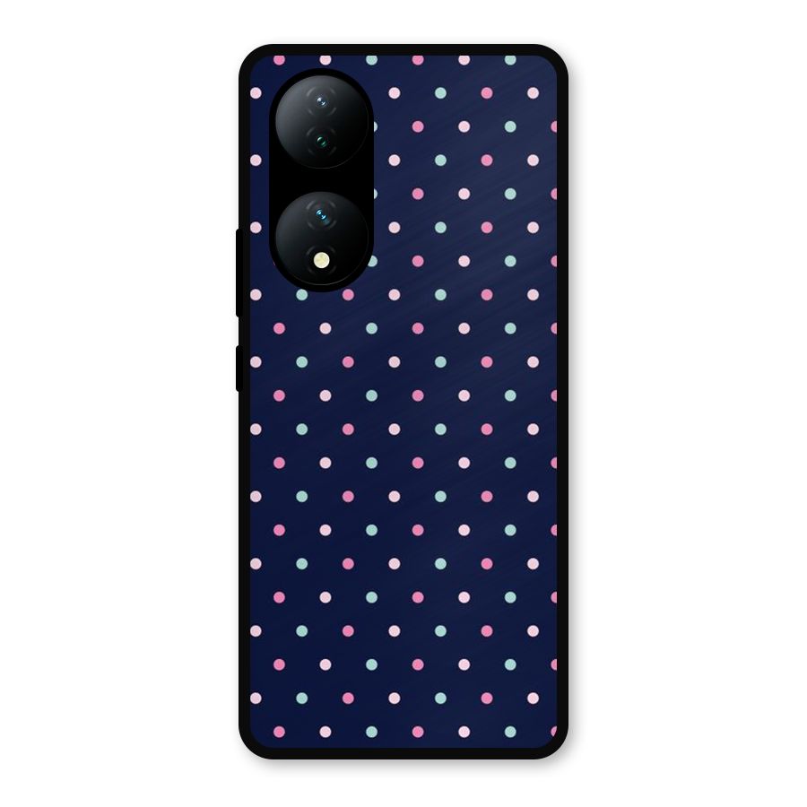 Colorful Dots Pattern Metal Back Case for Vivo Y100
