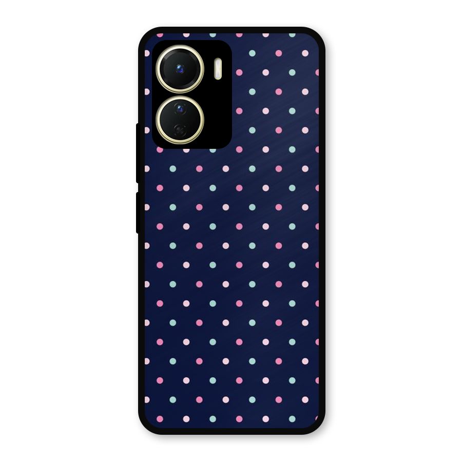 Colorful Dots Pattern Metal Back Case for Vivo Y16