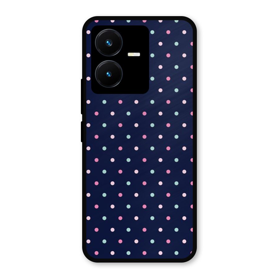 Colorful Dots Pattern Metal Back Case for Vivo Y22