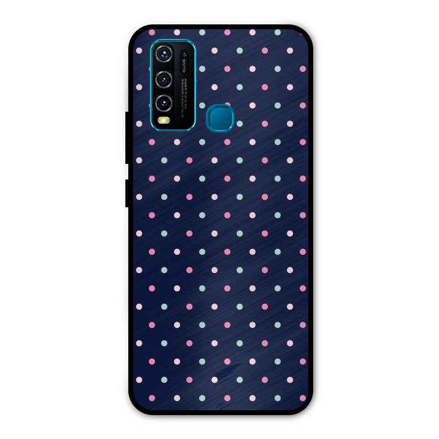 Colorful Dots Pattern Metal Back Case for Vivo Y30