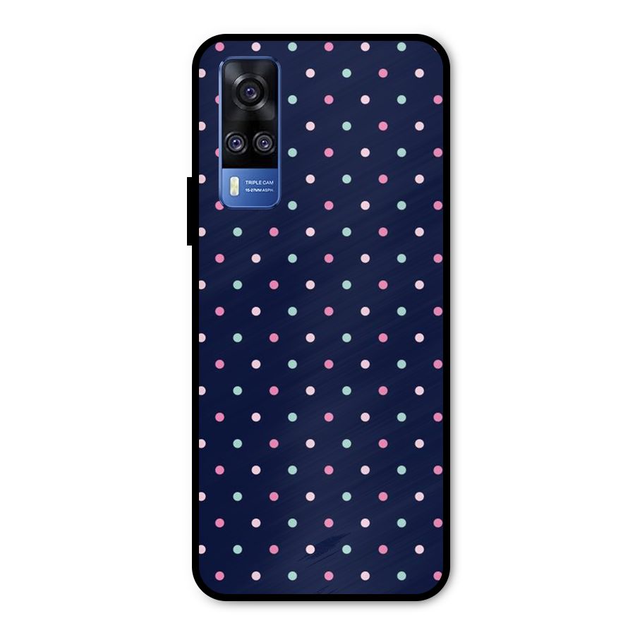 Colorful Dots Pattern Metal Back Case for Vivo Y31