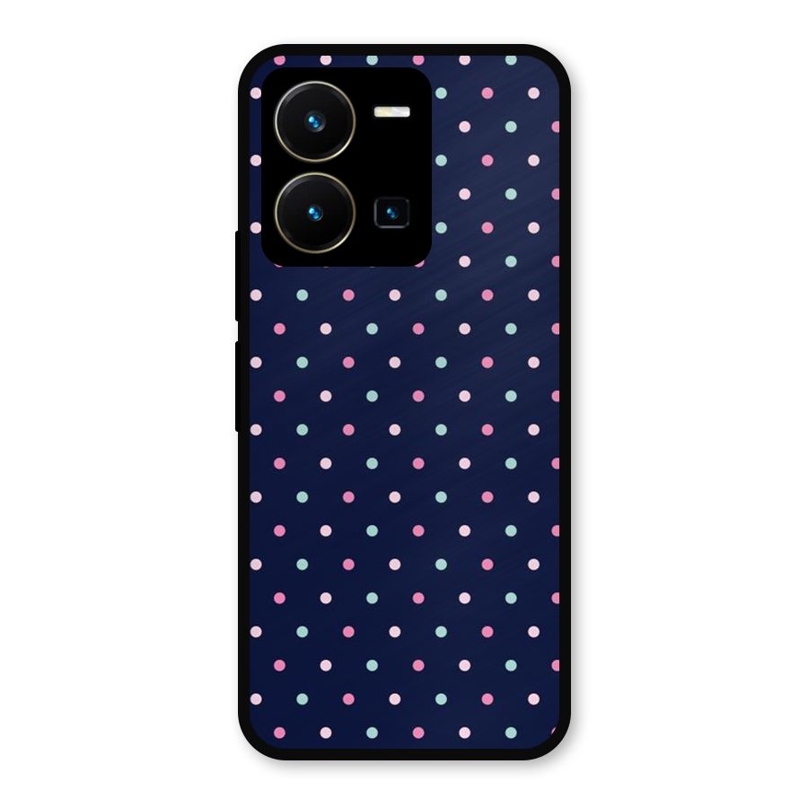Colorful Dots Pattern Metal Back Case for Vivo Y35