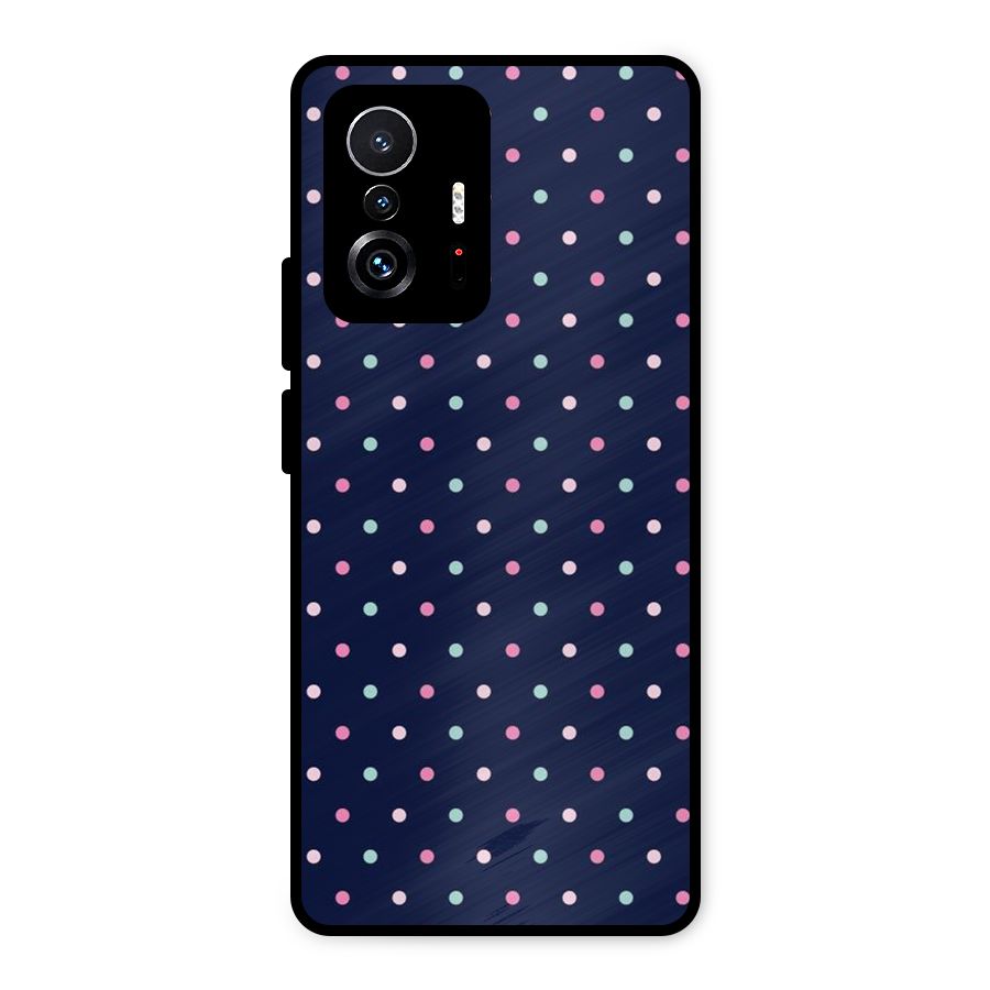 Colorful Dots Pattern Metal Back Case for Xiaomi 11T Pro