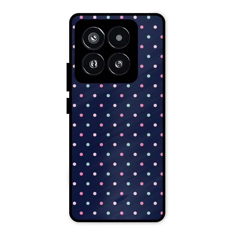 Colorful Dots Pattern Metal Back Case for Xiaomi 14 Pro