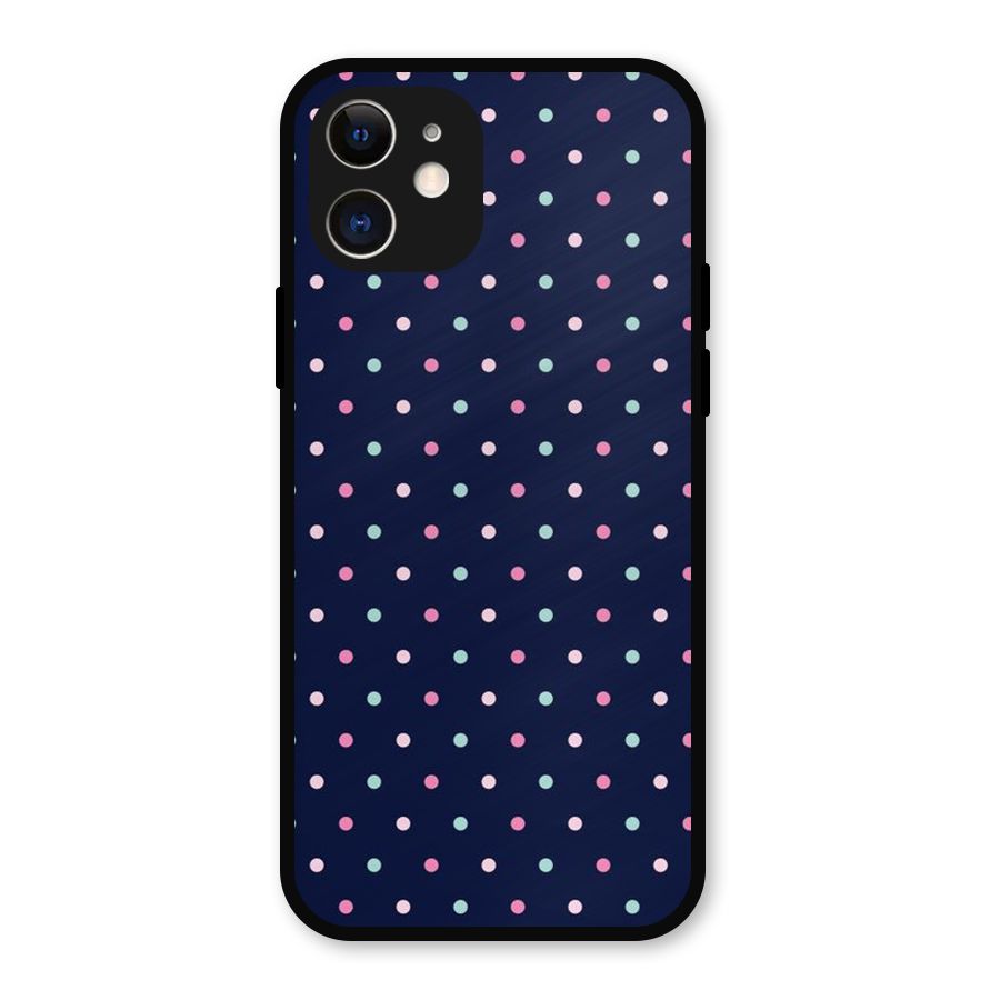 Colorful Dots Pattern Metal Back Case for iPhone 12