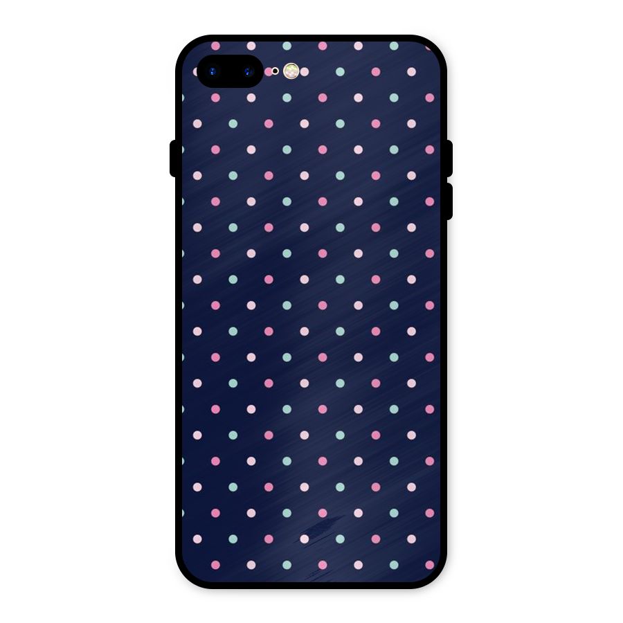 Colorful Dots Pattern Metal Back Case for iPhone 8 Plus