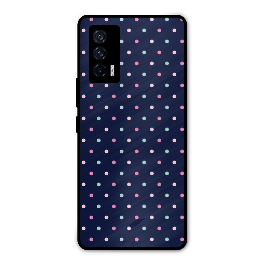 Colorful Dots Pattern Metal Back Case for iQOO 7 5G