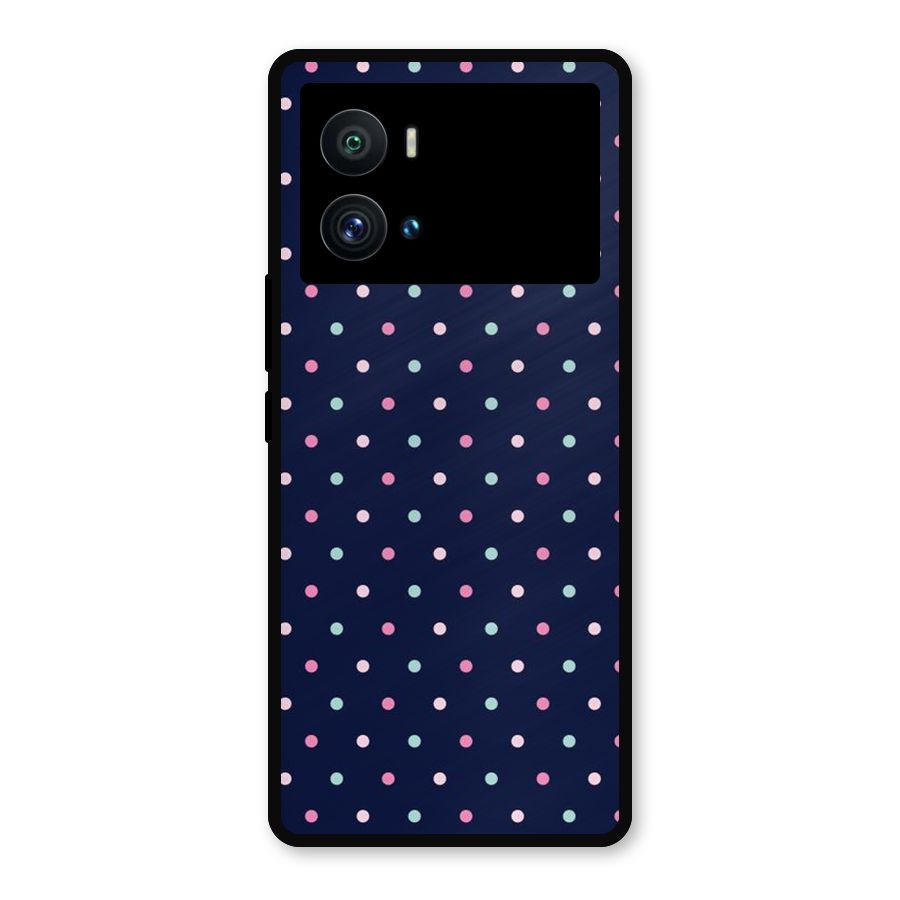 Colorful Dots Pattern Metal Back Case for iQOO 9 Pro