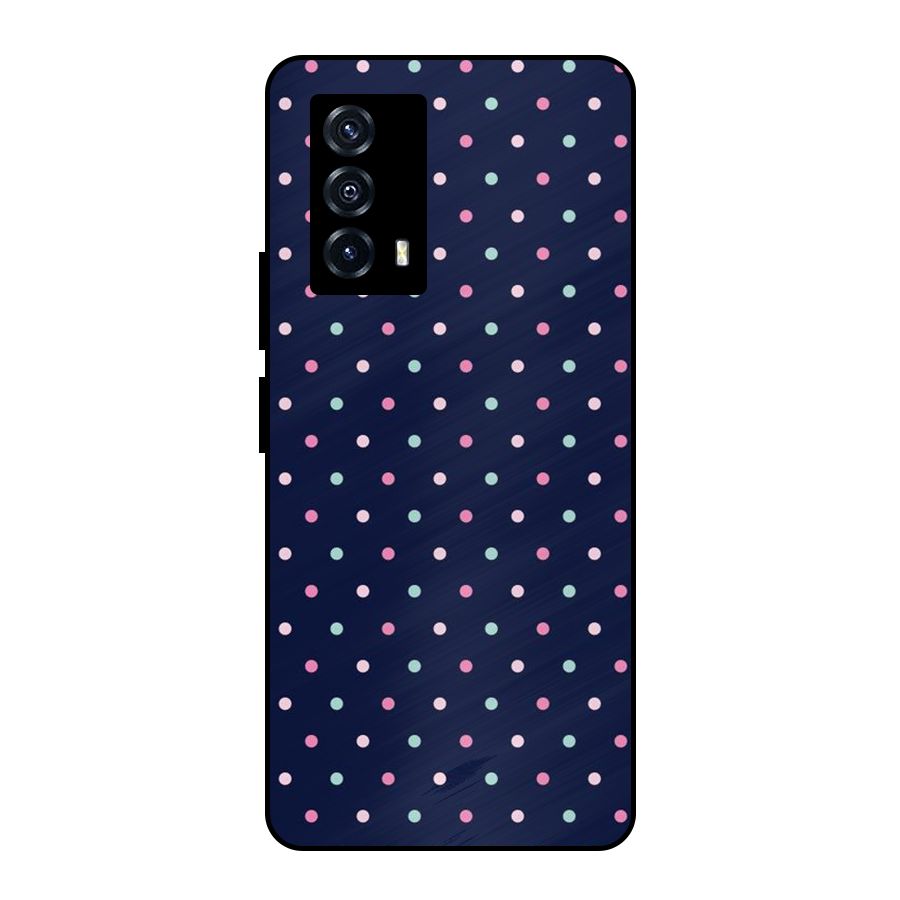 Colorful Dots Pattern Metal Back Case for iQOO Z5
