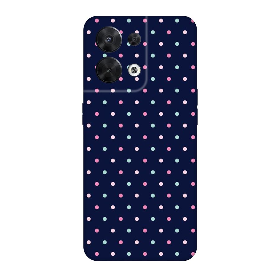 Colorful Dots Pattern Original Polycarbonate Back Case for Oppo Reno8 5G