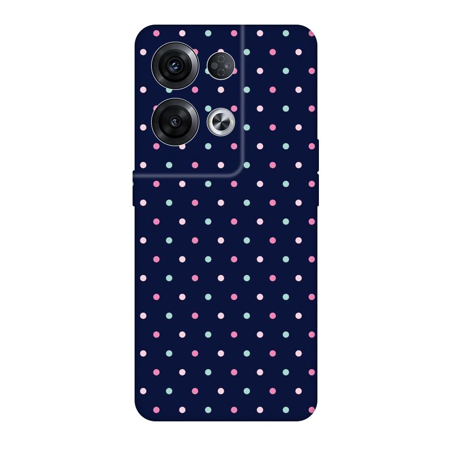 Colorful Dots Pattern Original Polycarbonate Back Case for Oppo Reno8 Pro 5G
