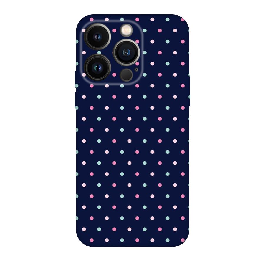 Colorful Dots Pattern Original Polycarbonate Back Case for iPhone 14 Pro