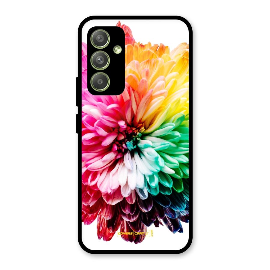 Colorful Flower Glass Back Case for Galaxy A54