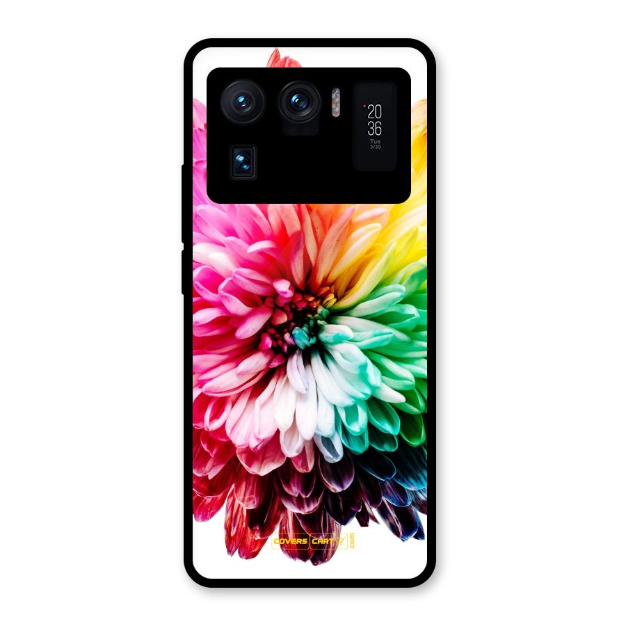 Colorful Flower Glass Back Case for Mi 11 Ultra