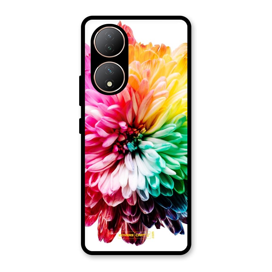 Colorful Flower Glass Back Case for Vivo Y100A