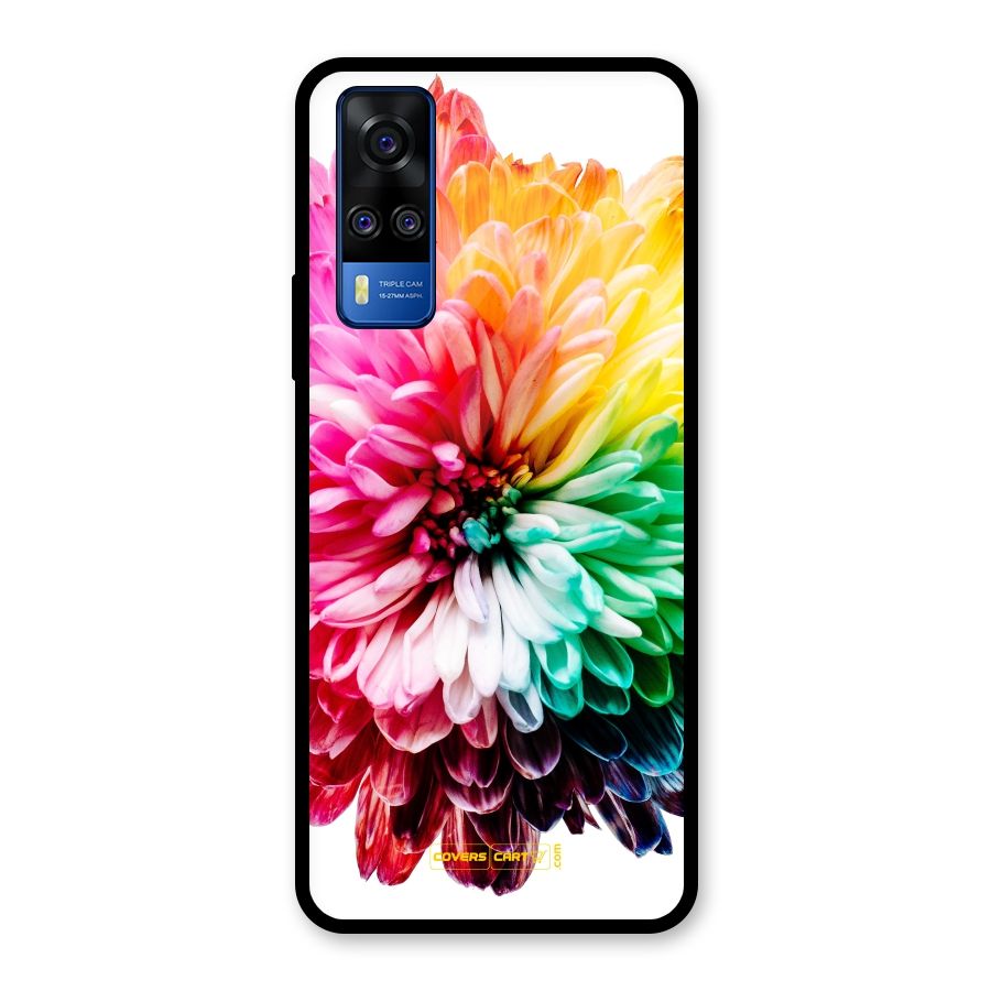 Colorful Flower Glass Back Case for Vivo Y31