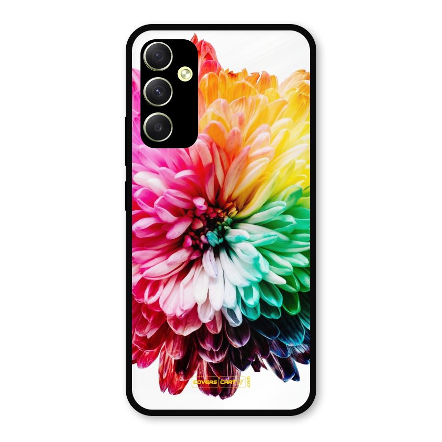 Colorful Flower Metal Back Case for Galaxy A34