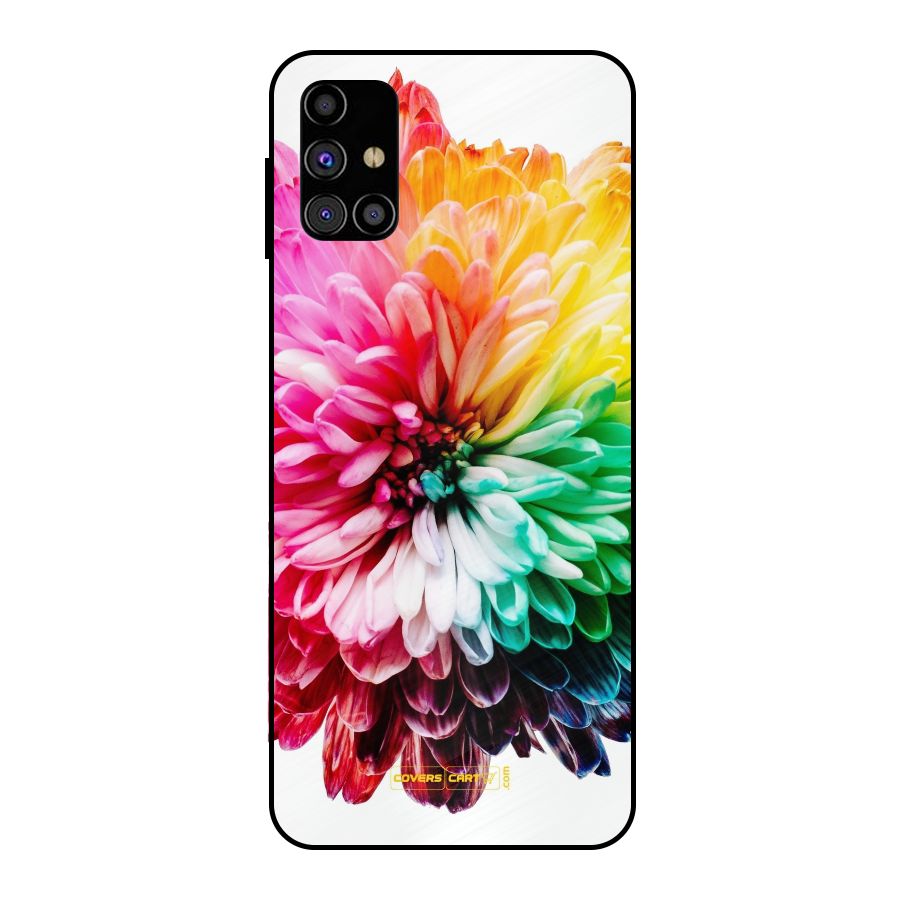 Colorful Flower Metal Back Case for Galaxy M31s