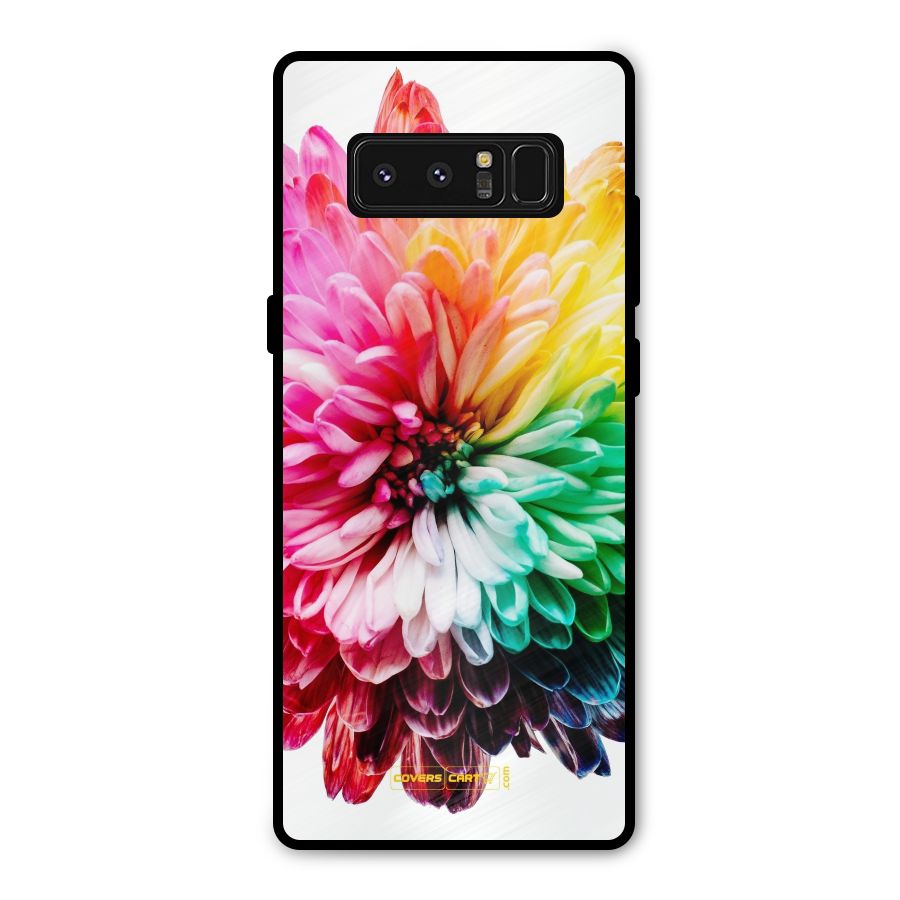 Colorful Flower Metal Back Case for Galaxy Note 8