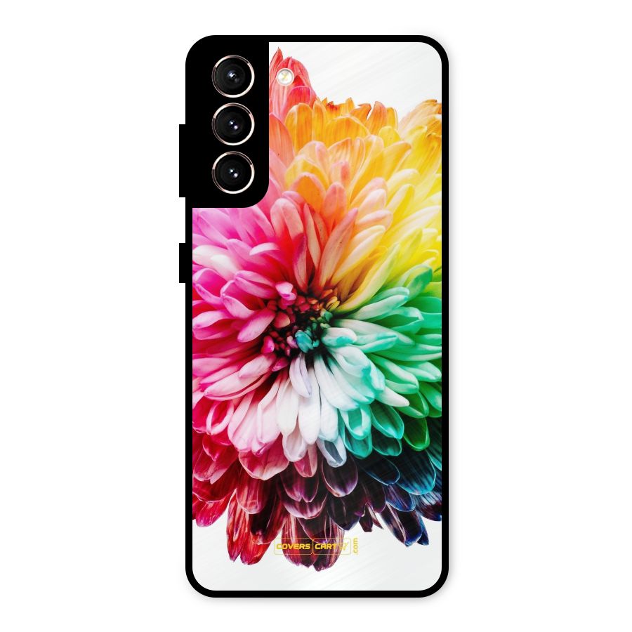 Colorful Flower Metal Back Case for Galaxy S21 5G
