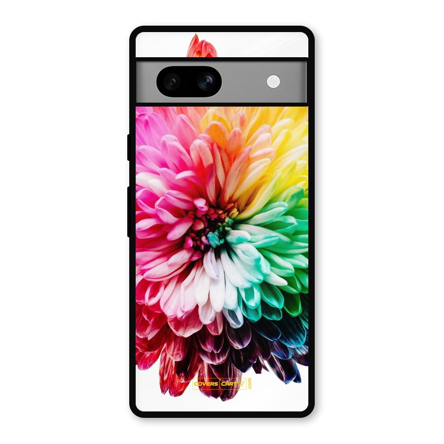 Colorful Flower Metal Back Case for Google Pixel 7a