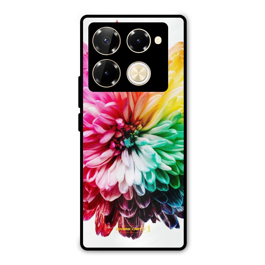 Colorful Flower Metal Back Case for Infinix Note 40 Pro