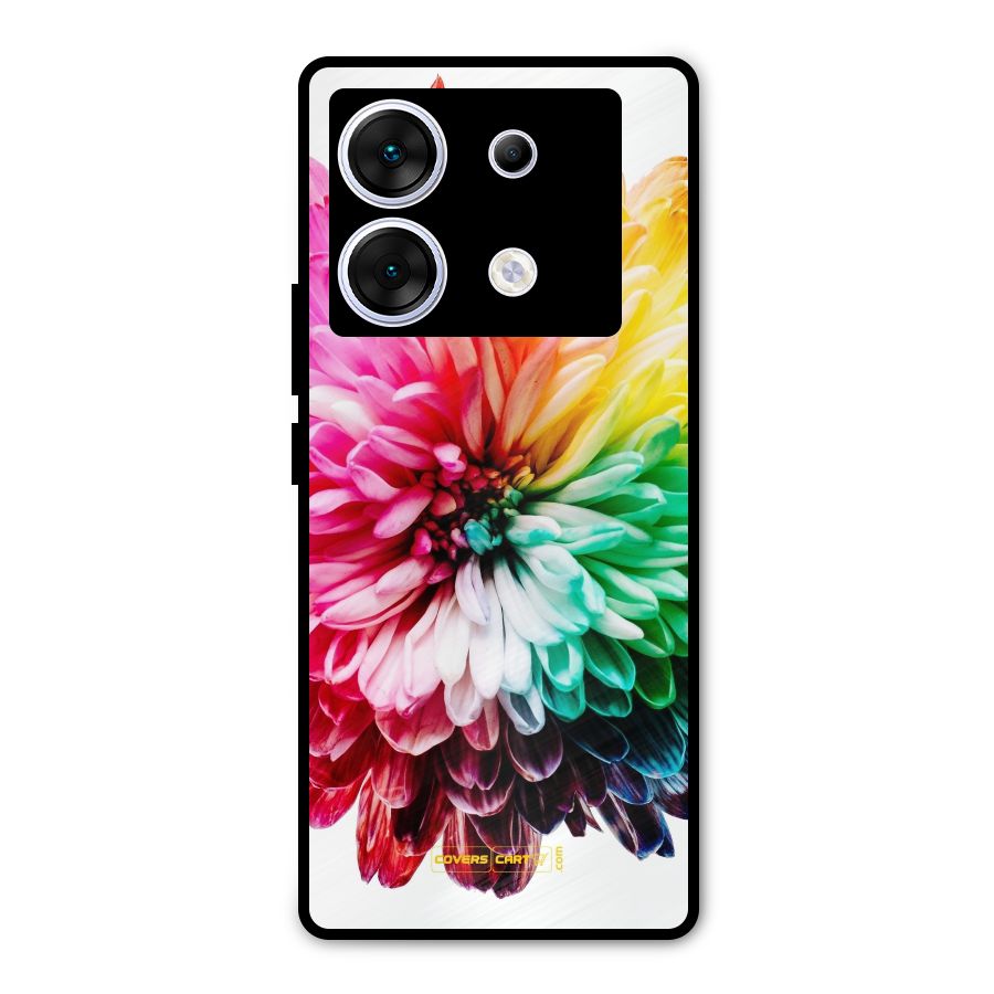 Colorful Flower Metal Back Case for Infinix Zero 30 5G