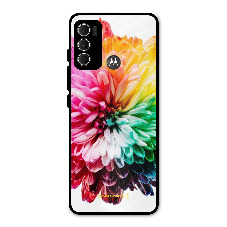 Colorful Flower Metal Back Case for Moto G60