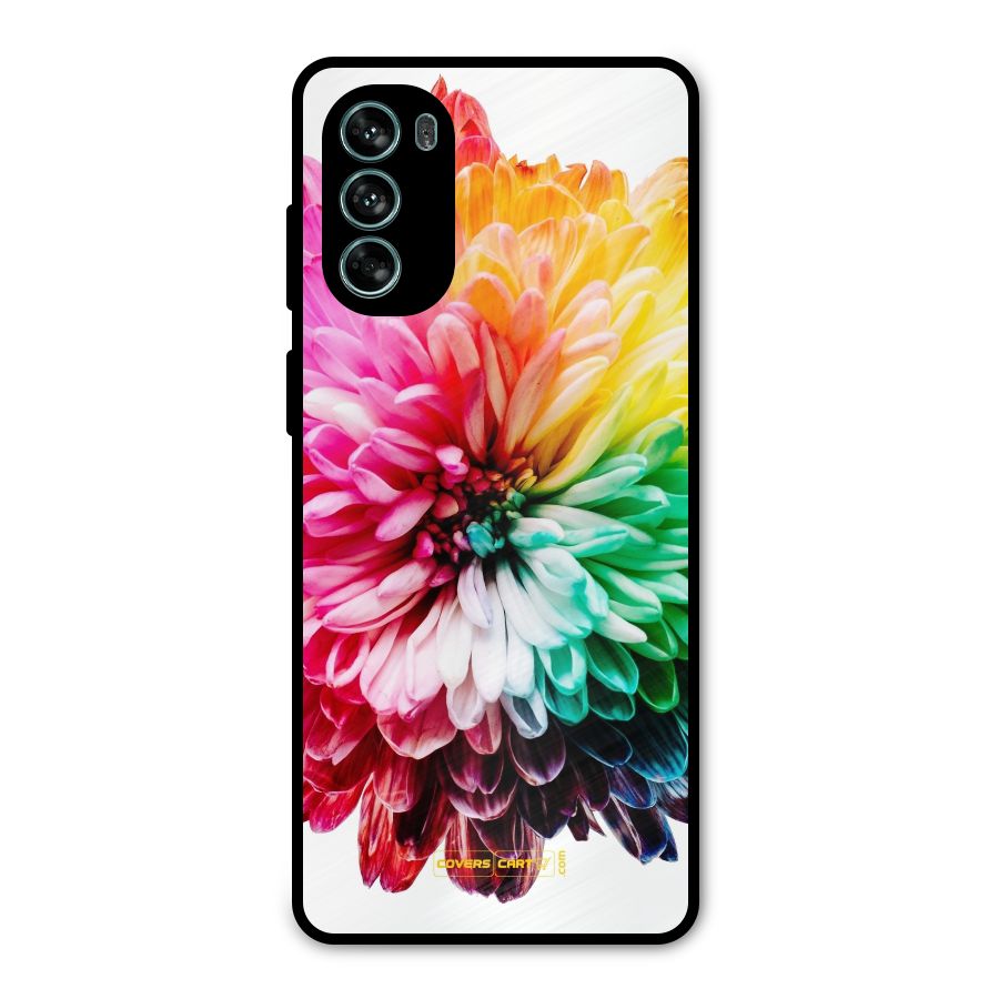 Colorful Flower Metal Back Case for Moto G62